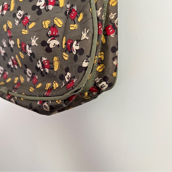 Disney Mickey Mouse Olive Green Nylon Shoulder Bag - Picture 6 of 11